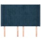 vidaXL Cabecero con orejas de terciopelo azul oscuro 147x16x118/128 cm