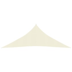 vidaXL Toldo de vela crema HDPE 160 g/m² 4x4x4 m