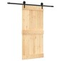 vidaXL Puerta corredera con herrajes madera maciza de pino 95x210 cm vidaXL Puerta corredera con herrajes madera maciza de pino 95x210 cm
