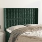 vidaXL Cabecero con orejas de terciopelo verde oscuro 147x16x118/128cm vidaXL Cabecero con orejas de terciopelo verde oscuro 147x16x118/128cm