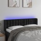 vidaXL Cabecero con LED de terciopelo negro 147x16x78/88 cm vidaXL Cabecero con LED de terciopelo negro 147x16x78/88 cm