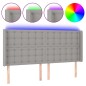 vidaXL Cabecero con LED de tela gris claro 163x16x118/128 cm vidaXL Cabecero con LED de tela gris claro 163x16x118/128 cm