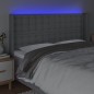 vidaXL Cabecero con LED de tela gris claro 163x16x118/128 cm vidaXL Cabecero con LED de tela gris claro 163x16x118/128 cm