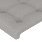 vidaXL Cabecero con LED de tela gris claro 163x16x118/128 cm vidaXL Cabecero con LED de tela gris claro 163x16x118/128 cm