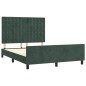 vidaXL Estructura cama con cabecero terciopelo verde oscuro 140x200 cm