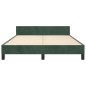 vidaXL Estructura cama con cabecero terciopelo verde oscuro 140x200 cm