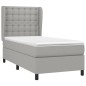vidaXL Cama box spring con colchón tela gris claro 80x200 cm vidaXL Cama box spring con colchón tela gris claro 80x200 cm