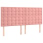 vidaXL Cama box spring con colchón terciopelo rosa 160x200 cm vidaXL Cama box spring con colchón terciopelo rosa 160x200 cm