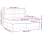vidaXL Cama box spring con colchón terciopelo rosa 160x200 cm vidaXL Cama box spring con colchón terciopelo rosa 160x200 cm