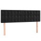 vidaXL Cama box spring con colchón terciopelo negro 140x200 cm
