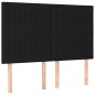 vidaXL Cama box spring colchón y luces LED tela negro 140x200 cm vidaXL Cama box spring colchón y luces LED tela negro 140x200 cm