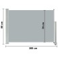 vidaXL Toldo lateral retráctil de jardín gris 80x300 cm vidaXL Toldo lateral retráctil de jardín gris 80x300 cm