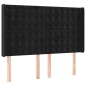 vidaXL Cama box spring colchón y LED terciopelo negro 140x200 cm vidaXL Cama box spring colchón y LED terciopelo negro 140x200 cm