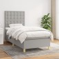 vidaXL Cama box spring con colchón tela gris claro 80x200 cm vidaXL Cama box spring con colchón tela gris claro 80x200 cm