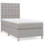 vidaXL Cama box spring con colchón tela gris claro 80x200 cm vidaXL Cama box spring con colchón tela gris claro 80x200 cm
