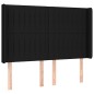 vidaXL Cama box spring colchón y luces LED tela negro 140x200 cm vidaXL Cama box spring colchón y luces LED tela negro 140x200 cm