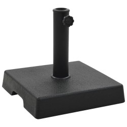 vidaXL Base de sombrilla cuadrada de poliresina negra 8 kg
