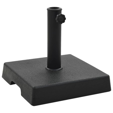 vidaXL Base de sombrilla cuadrada de poliresina negra 8 kg