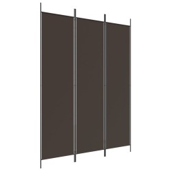  vidaXL Biombo divisor de 3 paneles de tela marrón 150x200 cm