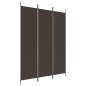vidaXL Biombo divisor de 3 paneles de tela marrón 150x200 cm vidaXL Biombo divisor de 3 paneles de tela marrón 150x200 cm
