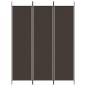 vidaXL Biombo divisor de 3 paneles de tela marrón 150x200 cm vidaXL Biombo divisor de 3 paneles de tela marrón 150x200 cm