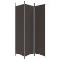 vidaXL Biombo divisor de 3 paneles de tela marrón 150x200 cm vidaXL Biombo divisor de 3 paneles de tela marrón 150x200 cm