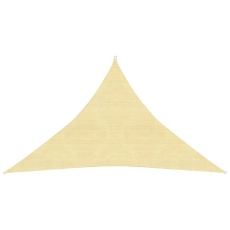 vidaXL Toldo de vela HDPE beige 160 g/m² 5x5x6 m
