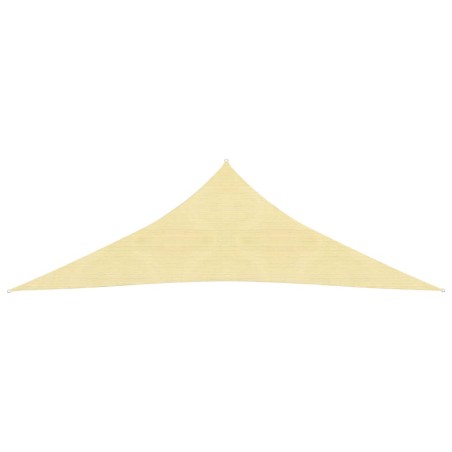 vidaXL Toldo de vela HDPE beige 160 g/m² 5x5x6 m