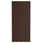vidaXL Panel de tejado acero galvanizado marrón 36 unidades 100x45 cm vidaXL Panel de tejado acero galvanizado marrón 36 unidades 100x45 cm
