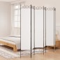 vidaXL Biombo divisor de 6 paneles de tela blanco 240x200 cm vidaXL Biombo divisor de 6 paneles de tela blanco 240x200 cm