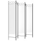 vidaXL Biombo divisor de 6 paneles de tela blanco 240x200 cm vidaXL Biombo divisor de 6 paneles de tela blanco 240x200 cm