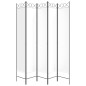 vidaXL Biombo divisor de 5 paneles de tela blanco 200x220 cm vidaXL Biombo divisor de 5 paneles de tela blanco 200x220 cm