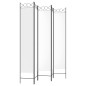 vidaXL Biombo divisor de 5 paneles de tela blanco 200x220 cm vidaXL Biombo divisor de 5 paneles de tela blanco 200x220 cm
