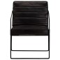 vidaXL Sillón de cuero auténtico negro vidaXL Sillón de cuero auténtico negro