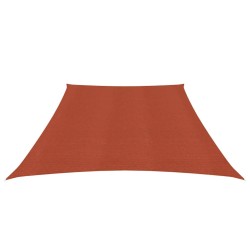 vidaXL Toldo de vela HDPE terracota 160 g/m² 3/4x2 m