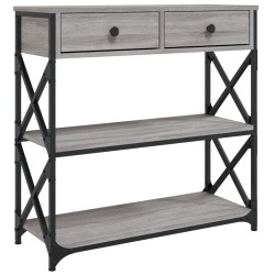 vidaXL Mesa consola madera de ingeniería gris Sonoma 75x28x75 cm