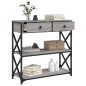 vidaXL Mesa consola madera de ingeniería gris Sonoma 75x28x75 cm vidaXL Mesa consola madera de ingeniería gris Sonoma 75x28x75 cm