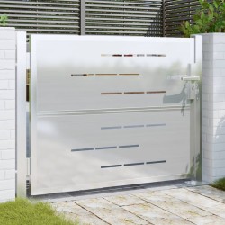vidaXL Puerta de jardín de acero inoxidable 100x75 cm
