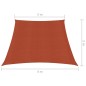vidaXL Toldo de vela HDPE terracota 160 g/m² 3/4x2 m vidaXL Toldo de vela HDPE terracota 160 g/m² 3/4x2 m
