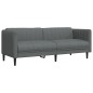 vidaXL Juego de sofás 2 piezas tela gris oscuro vidaXL Juego de sofás 2 piezas tela gris oscuro