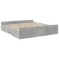 vidaXL Cama con cajones madera ingeniería gris hormigón 180x200 cm vidaXL Cama con cajones madera ingeniería gris hormigón 180x200 cm