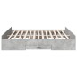 vidaXL Cama con cajones madera ingeniería gris hormigón 180x200 cm vidaXL Cama con cajones madera ingeniería gris hormigón 180x200 cm