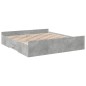 vidaXL Cama con cajones madera ingeniería gris hormigón 180x200 cm vidaXL Cama con cajones madera ingeniería gris hormigón 180x200 cm