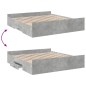 vidaXL Cama con cajones madera ingeniería gris hormigón 180x200 cm vidaXL Cama con cajones madera ingeniería gris hormigón 180x200 cm