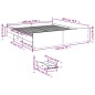 vidaXL Cama con cajones madera ingeniería gris hormigón 180x200 cm vidaXL Cama con cajones madera ingeniería gris hormigón 180x200 cm