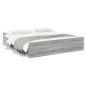 vidaXL Cama con cajones madera ingeniería gris Sonoma 180x200 cm vidaXL Cama con cajones madera ingeniería gris Sonoma 180x200 cm