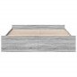 vidaXL Cama con cajones madera ingeniería gris Sonoma 180x200 cm vidaXL Cama con cajones madera ingeniería gris Sonoma 180x200 cm
