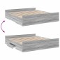 vidaXL Cama con cajones madera ingeniería gris Sonoma 180x200 cm vidaXL Cama con cajones madera ingeniería gris Sonoma 180x200 cm
