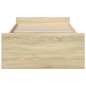 vidaXL Cama con cajones madera ingeniería roble Sonoma 100x200 cm