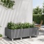 vidaXL Jardinera con ruedas PP gris claro 150x80x54 cm vidaXL Jardinera con ruedas PP gris claro 150x80x54 cm